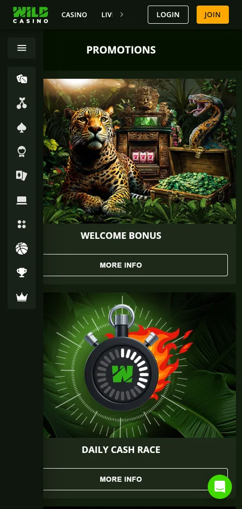 Métodos depósitos retiros Wild Casino España España
