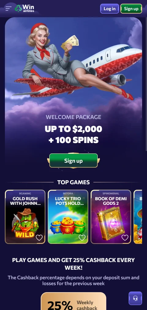 Acceso móvil optimizado de WinAirlines Casino en navegadores