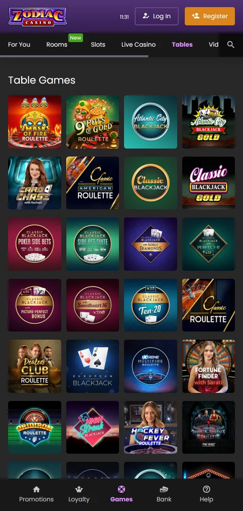 Zodiac Casino depósitos, retiradas y métodos de pago